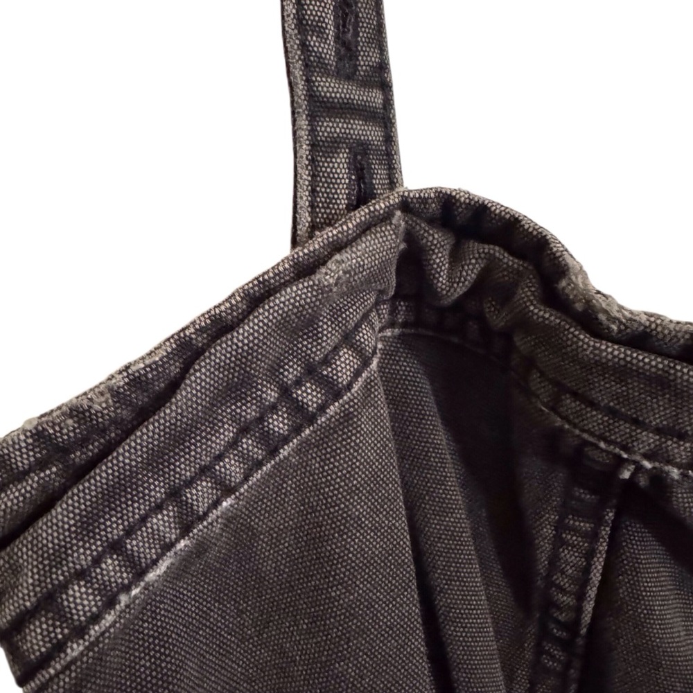Free People X-Small Gray Black Go West Utility Jumpsuit Boho Belted Open Back - Picture 7 of 14